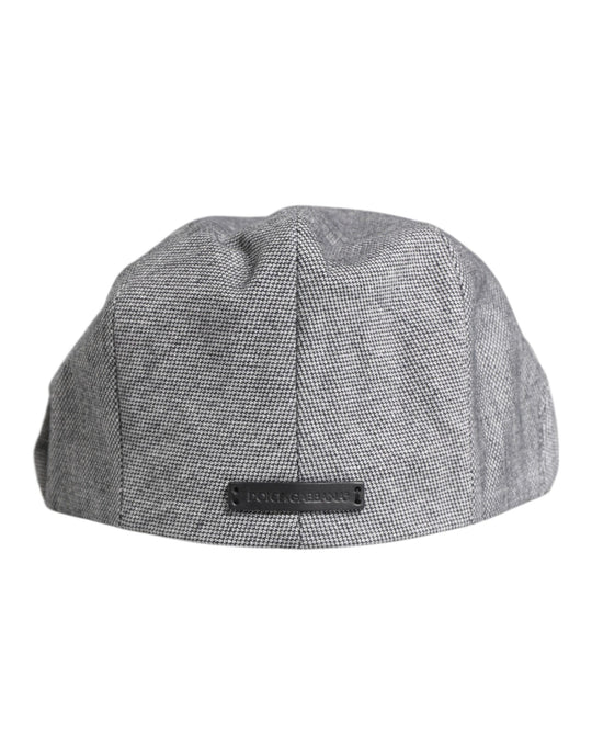 Dolce & Gabbana Graue Baumwolle Newsboy Capello Cabbie Hut