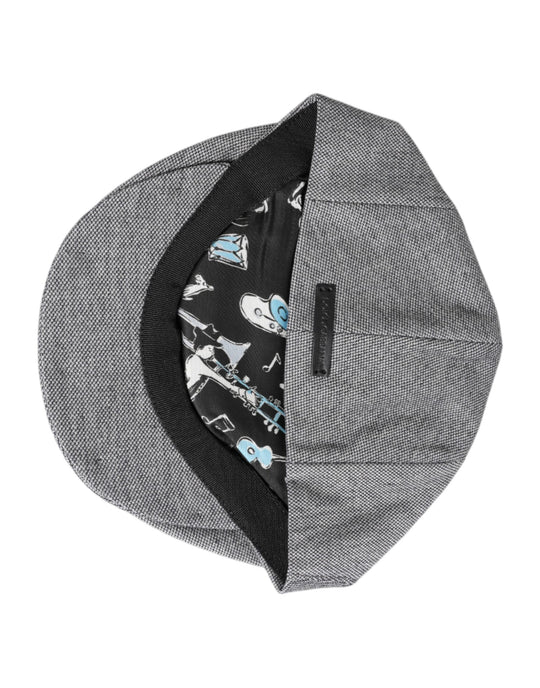 Dolce & Gabbana Graue Baumwolle Newsboy Capello Cabbie Hut