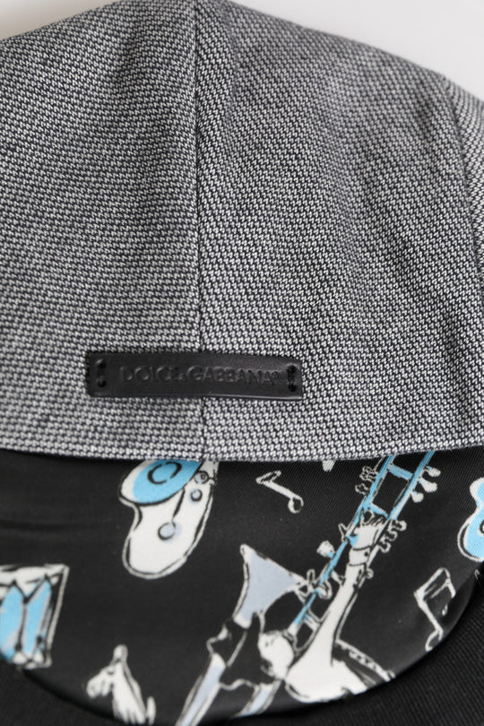 Dolce & Gabbana Graue Baumwolle Newsboy Capello Cabbie Hut