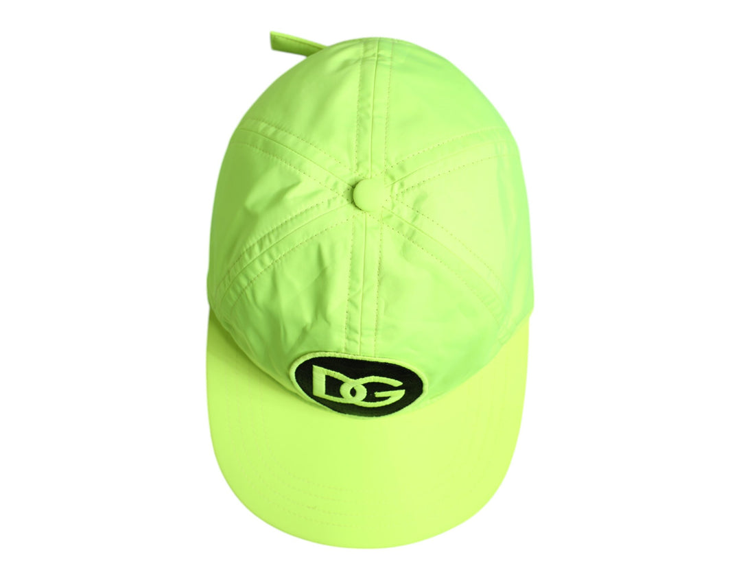Dolce & Gabbana Gelb Grün DG Logo 6 Panels Baseballkappe