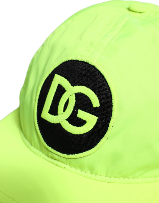 Dolce & Gabbana Gelb Grün DG Logo 6 Panels Baseballkappe
