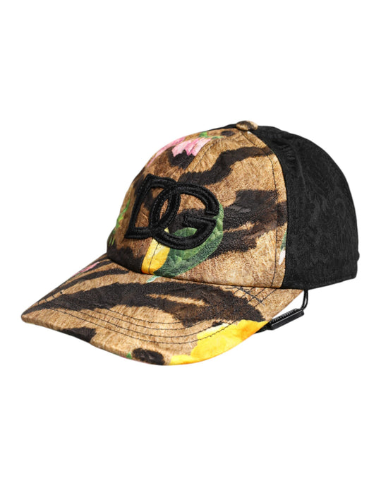 Dolce & Gabbana Multicolor DG Logo Patch 6 Panels Baseballmütze