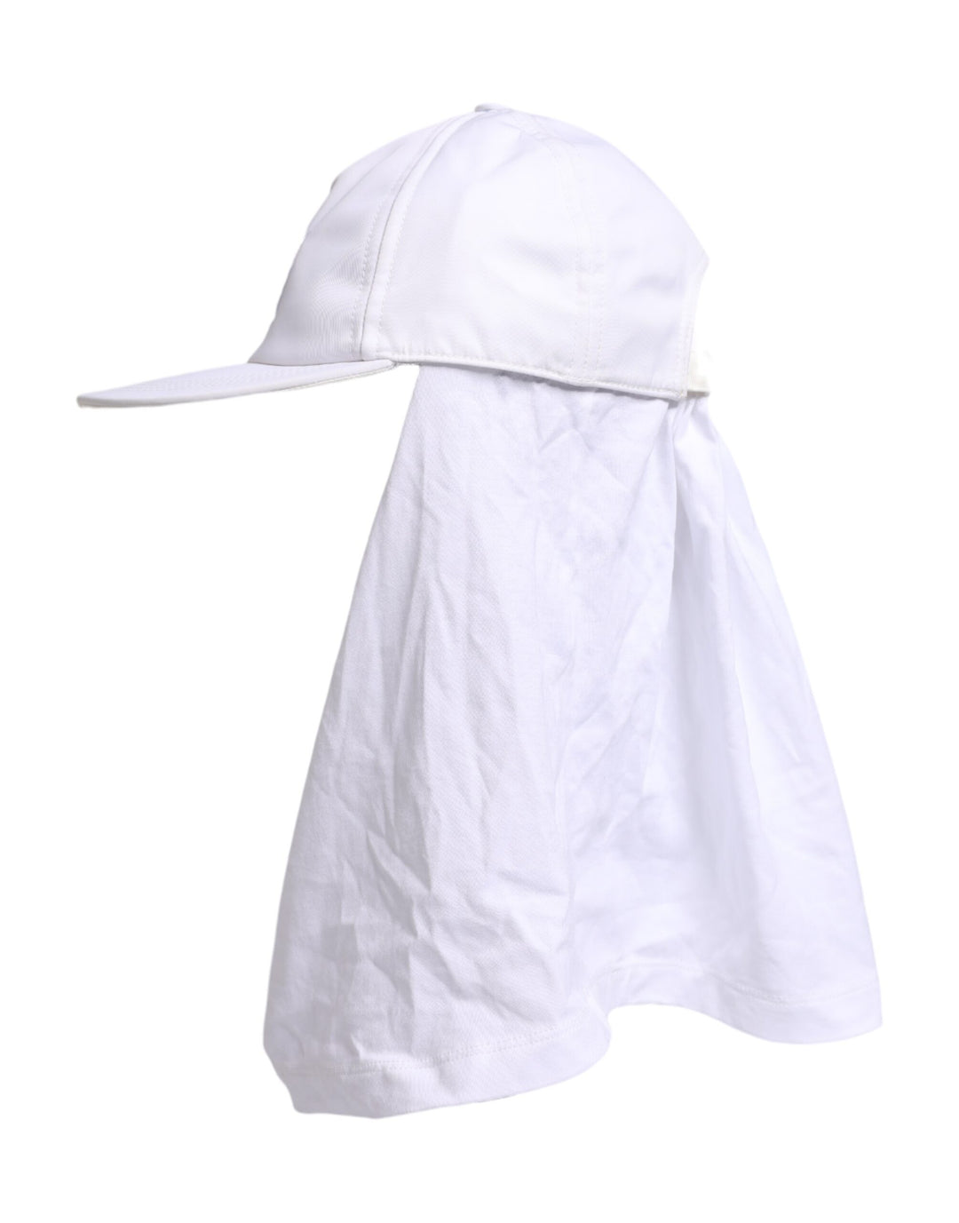 Dolce & Gabbana Weiße Baumwolle DG Logo Plaque Baseball Balaclava Cap