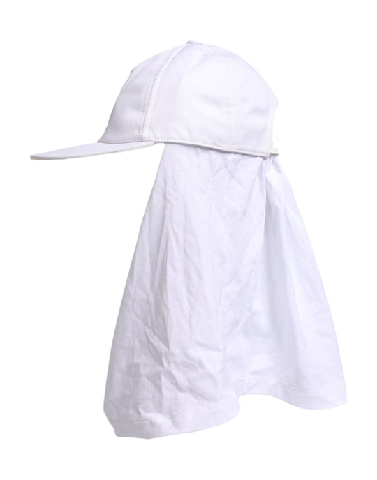 Dolce & Gabbana Weiße Baumwolle DG Logo Plaque Baseball Balaclava Cap