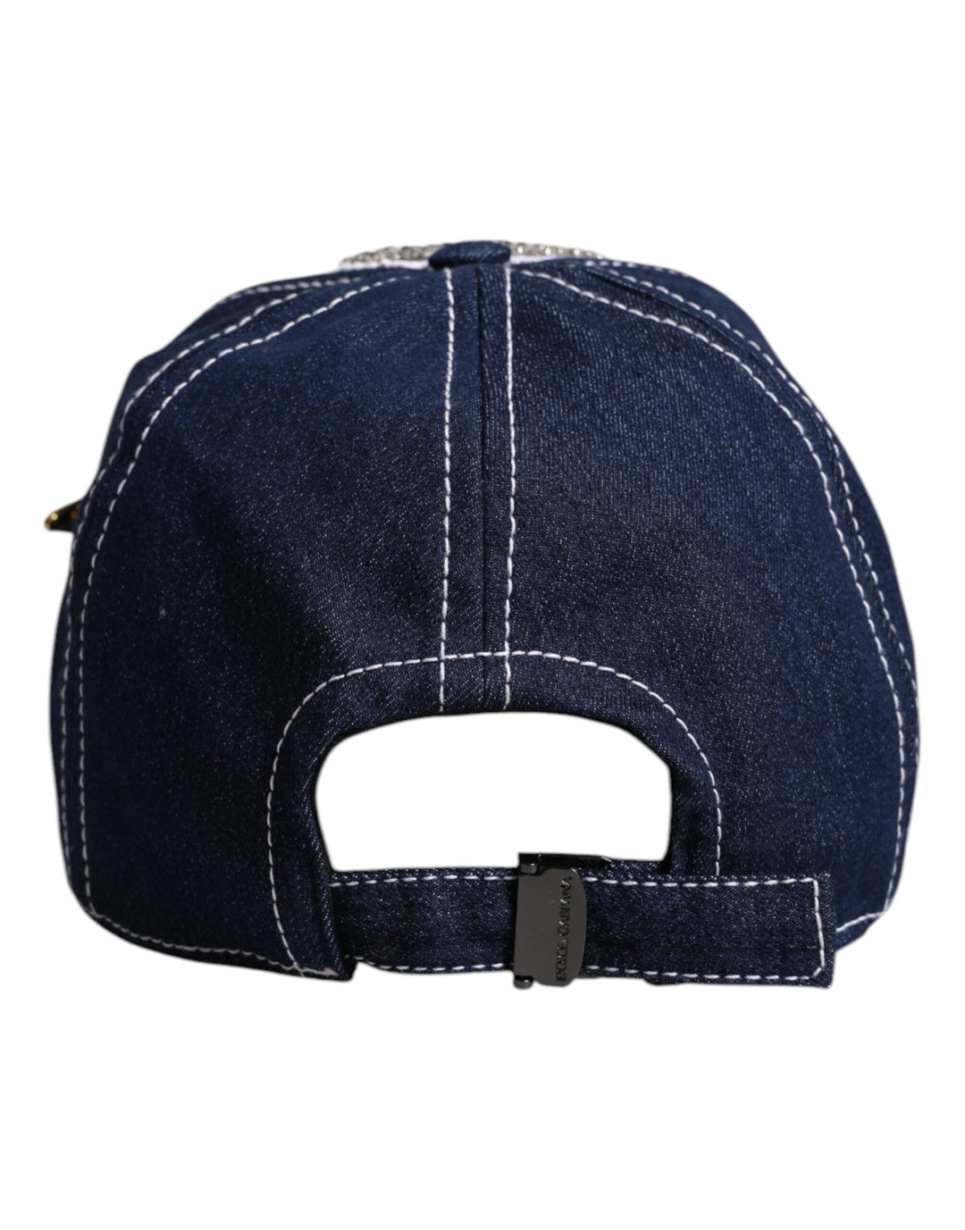 Dolce & Gabbana Blaue Baseballkappe mit Kristallverzierung