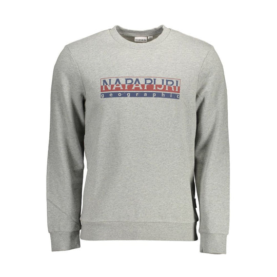 Napapijri Grauer Baumwollpullover für Männer