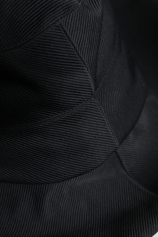 Dolce & Gabbana Schwarzer Fedora-Hut aus Baumwolle mit breiter Krempe