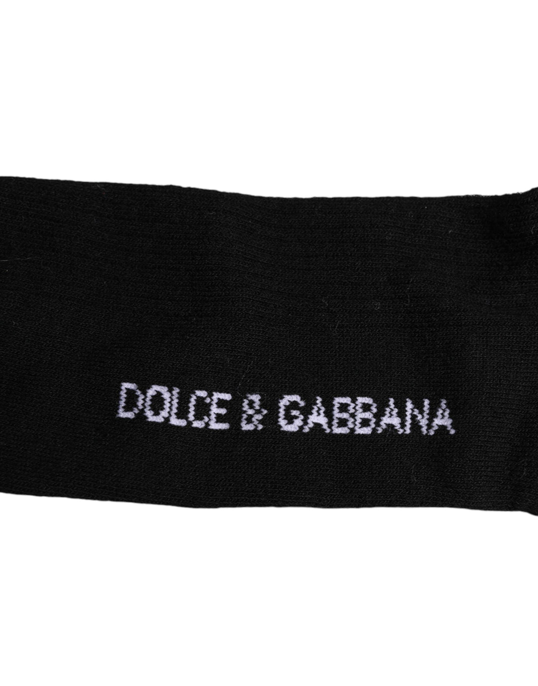 Dolce & Gabbana Schwarze Baumwolle DG Logo Mid Calf Herren Socken