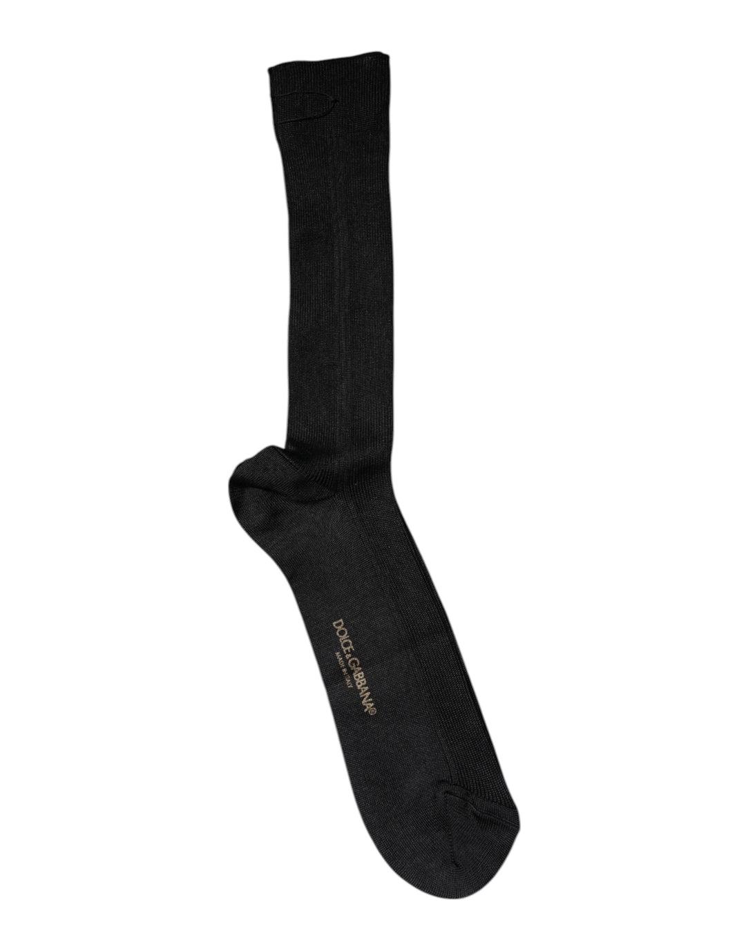 Dolce & Gabbana Schwarze Baumwolle DG Logo Mid Calf Herren Socken