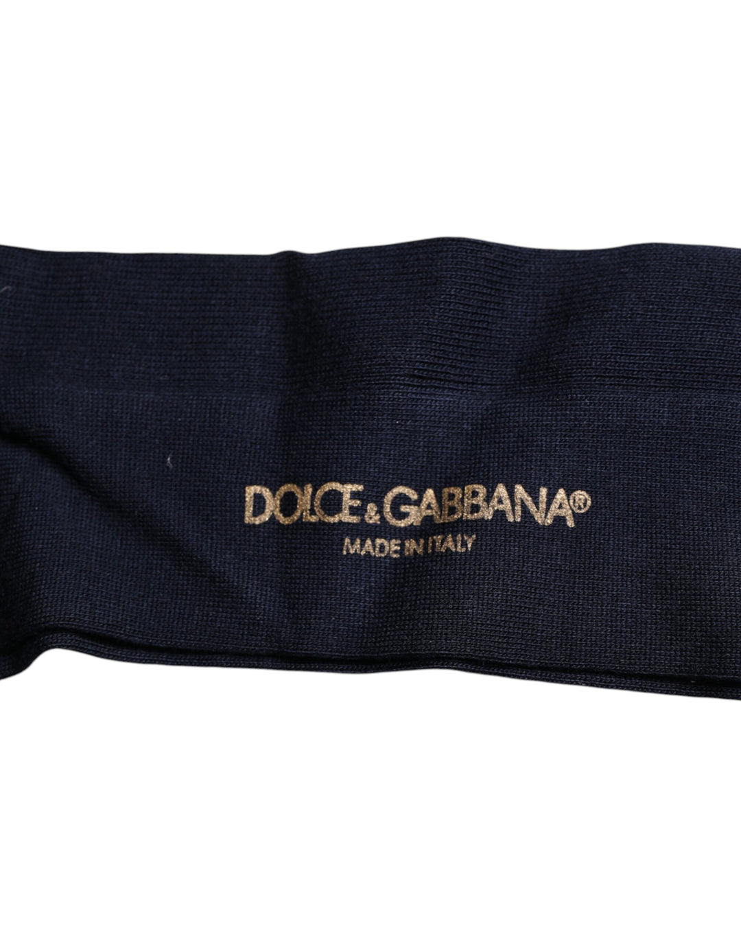 Dolce & Gabbana Schwarze Viskose Logo Over The Calf Socken