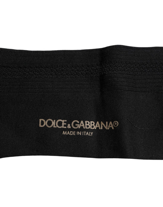 Dolce & Gabbana Schwarze Baumwolle DG Logo Mid Calf Herren Socken