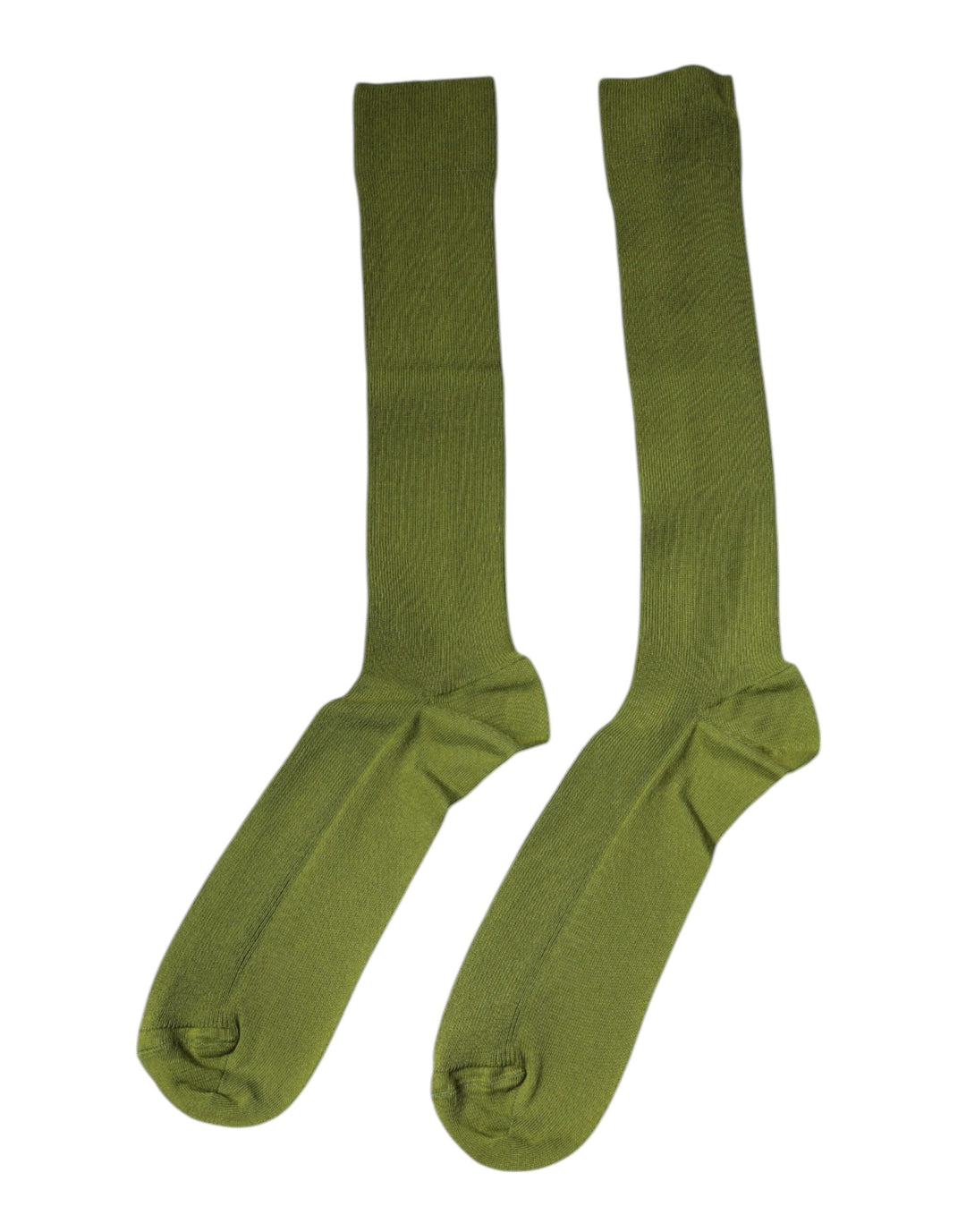 Dolce & Gabbana Grüne Baumwolle Logo über die Wade Socken