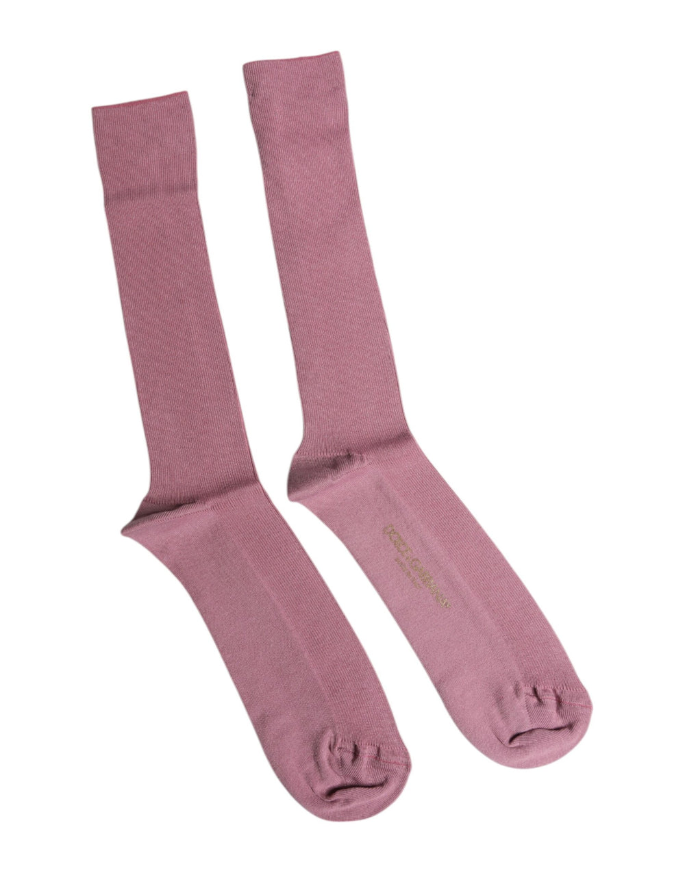 Dolce & Gabbana Rosa Baumwolle über die Wade Socken