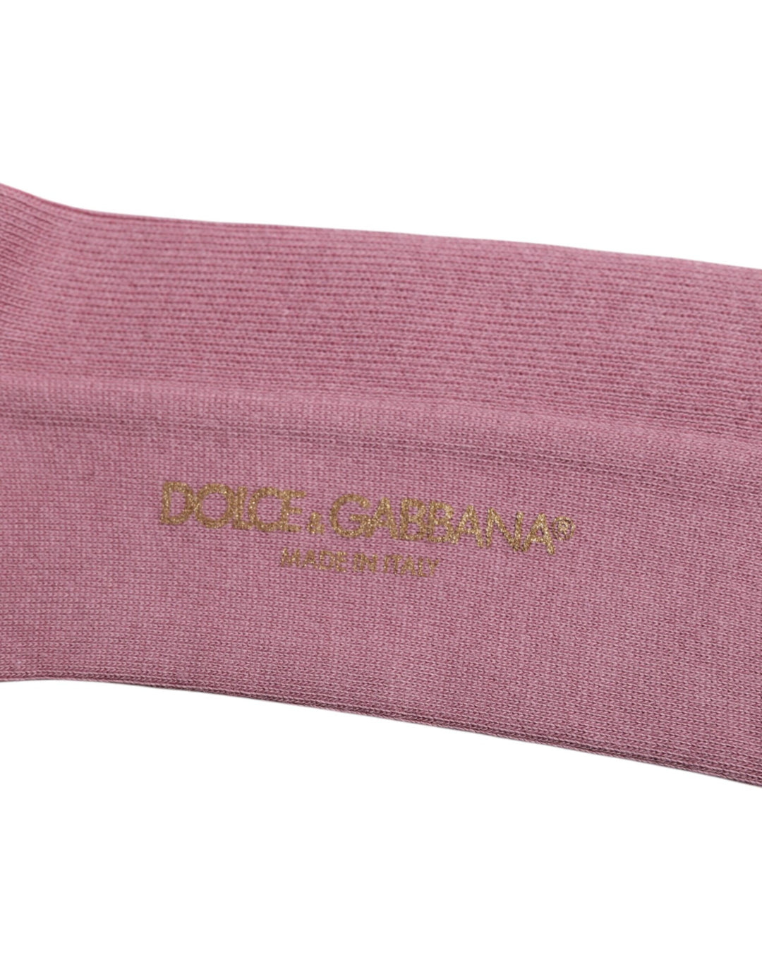 Dolce & Gabbana Rosa Baumwolle über die Wade Socken