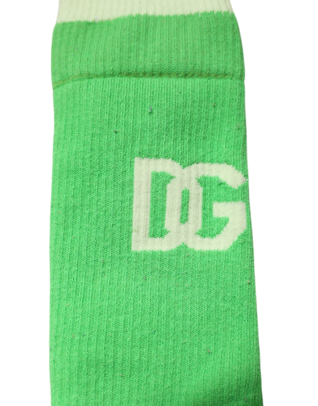 Dolce & Gabbana Grüne DG Logo Mid Calf Herren Nylon Socken