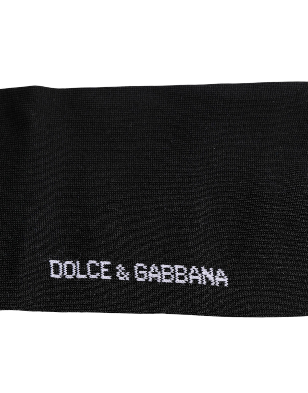 Dolce & Gabbana Schwarze DG Logo Print Baumwolle über Wade Socken