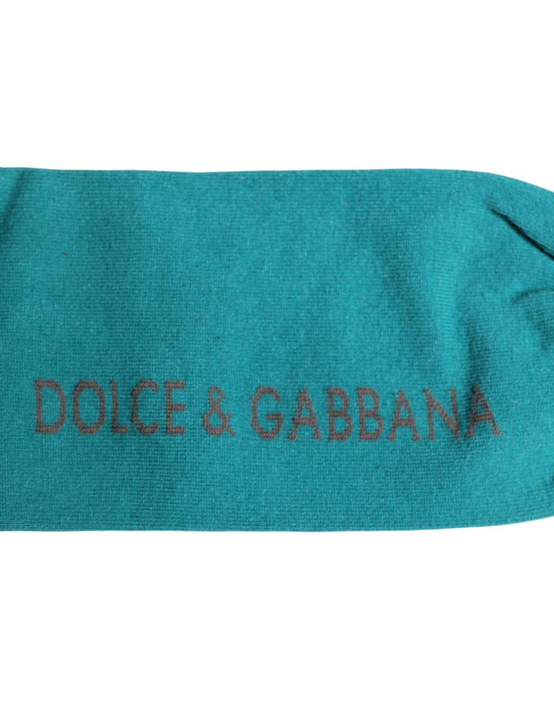 Dolce & Gabbana Grüne graue Stretch DG Logo Mid Calf Socken
