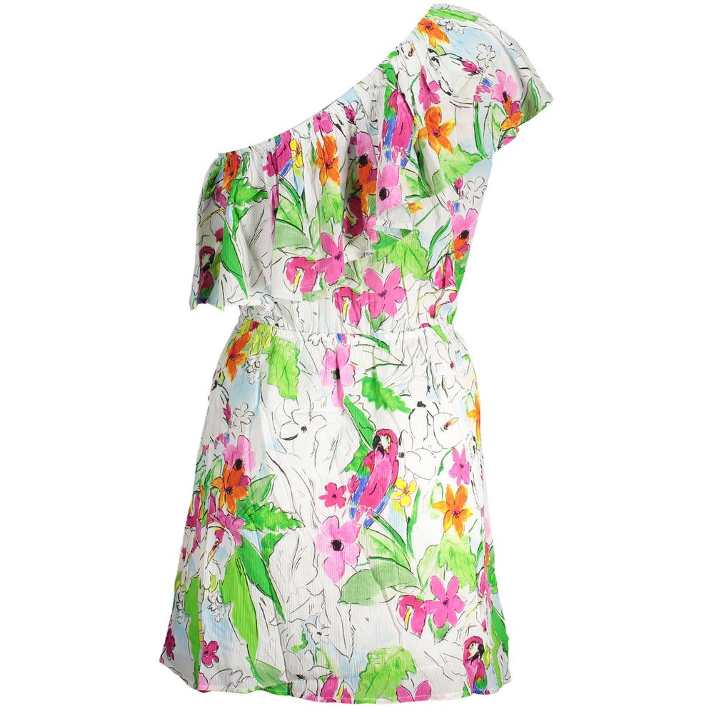 Desigual Weißes Viskose-Damen-Kleid