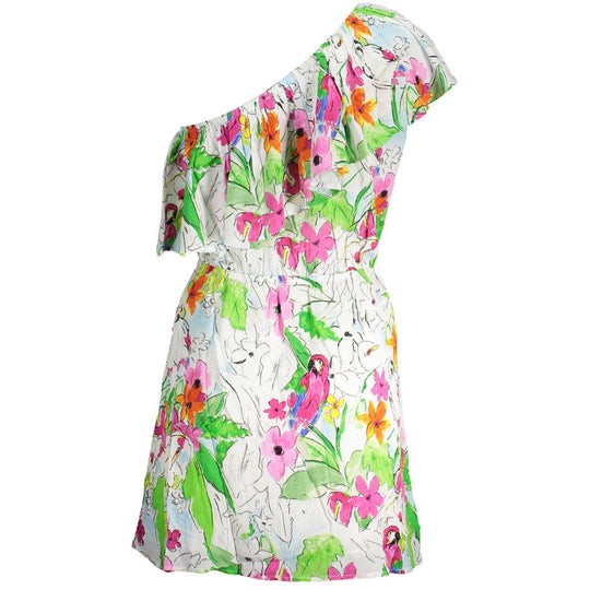 Desigual Weißes Viskose-Damen-Kleid