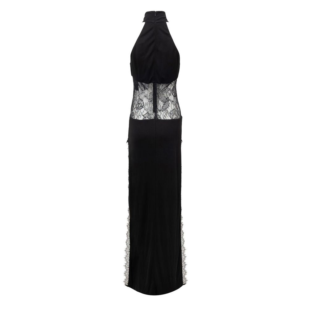Retrofête Schwarzes Viskosekleid