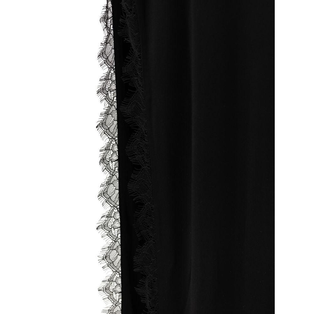 Retrofête Schwarzes Viskosekleid