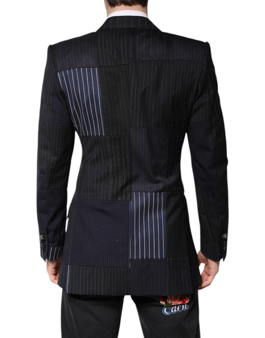 Dolce & Gabbana Multicolor Patchwork Jacke Mantel Anzug Blazer