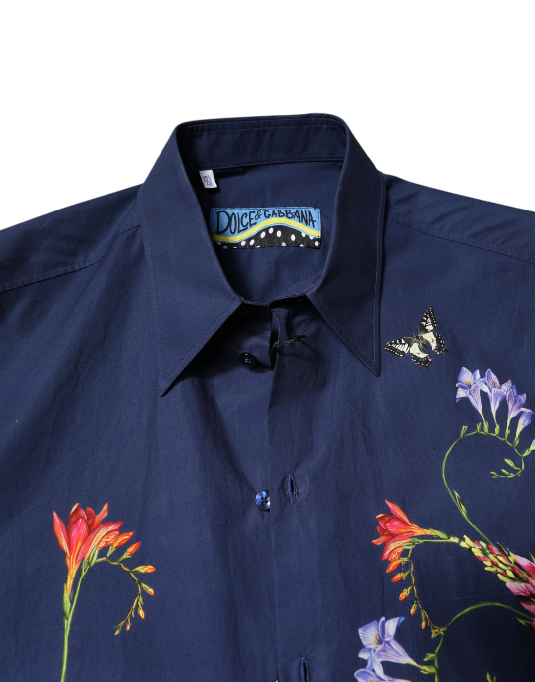 Dolce & Gabbana Blaues Langarmhemd mit Kaninchendruck
