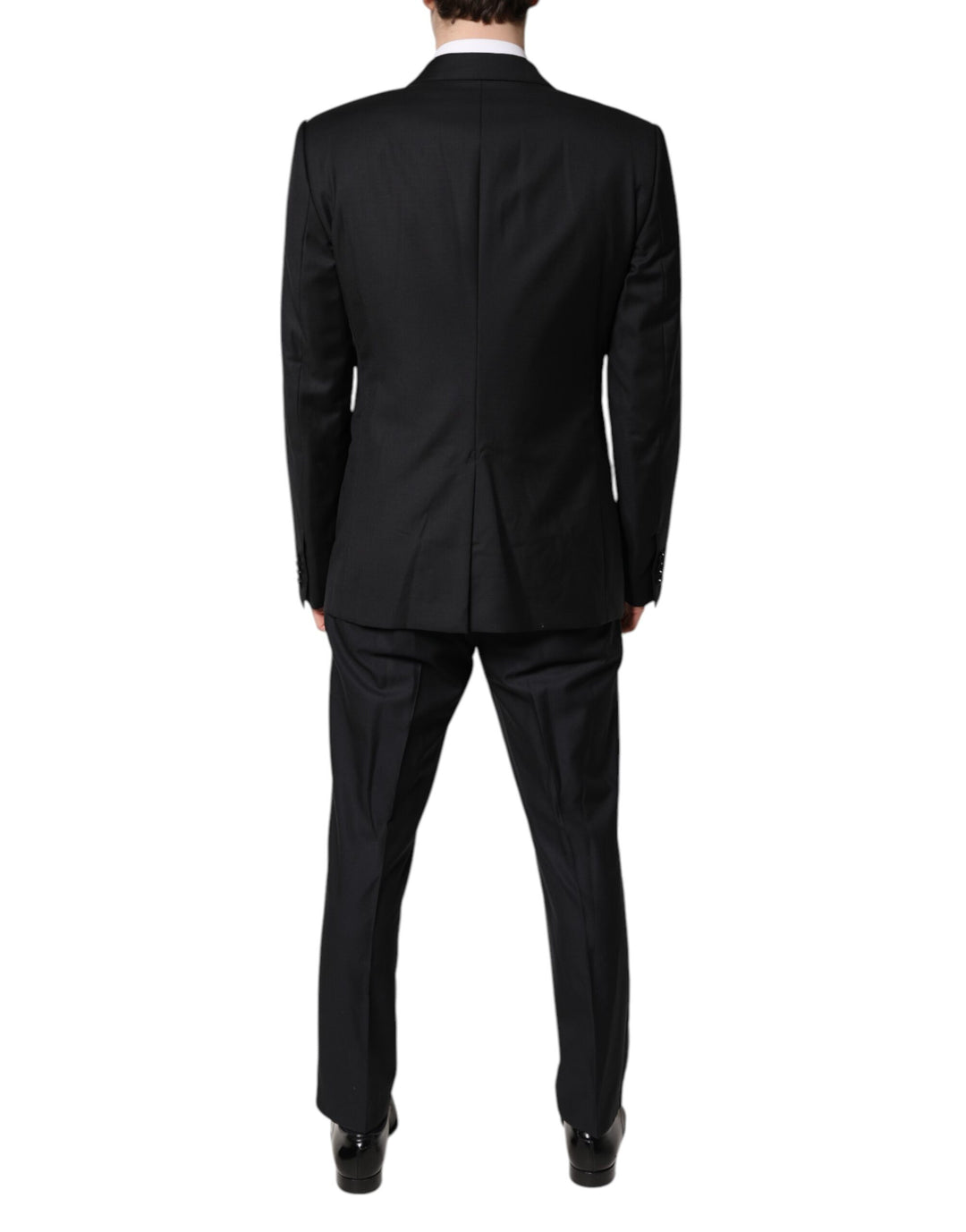Dolce & Gabbana Schwarzer doppelreihiger formeller 3-teiliger Anzug