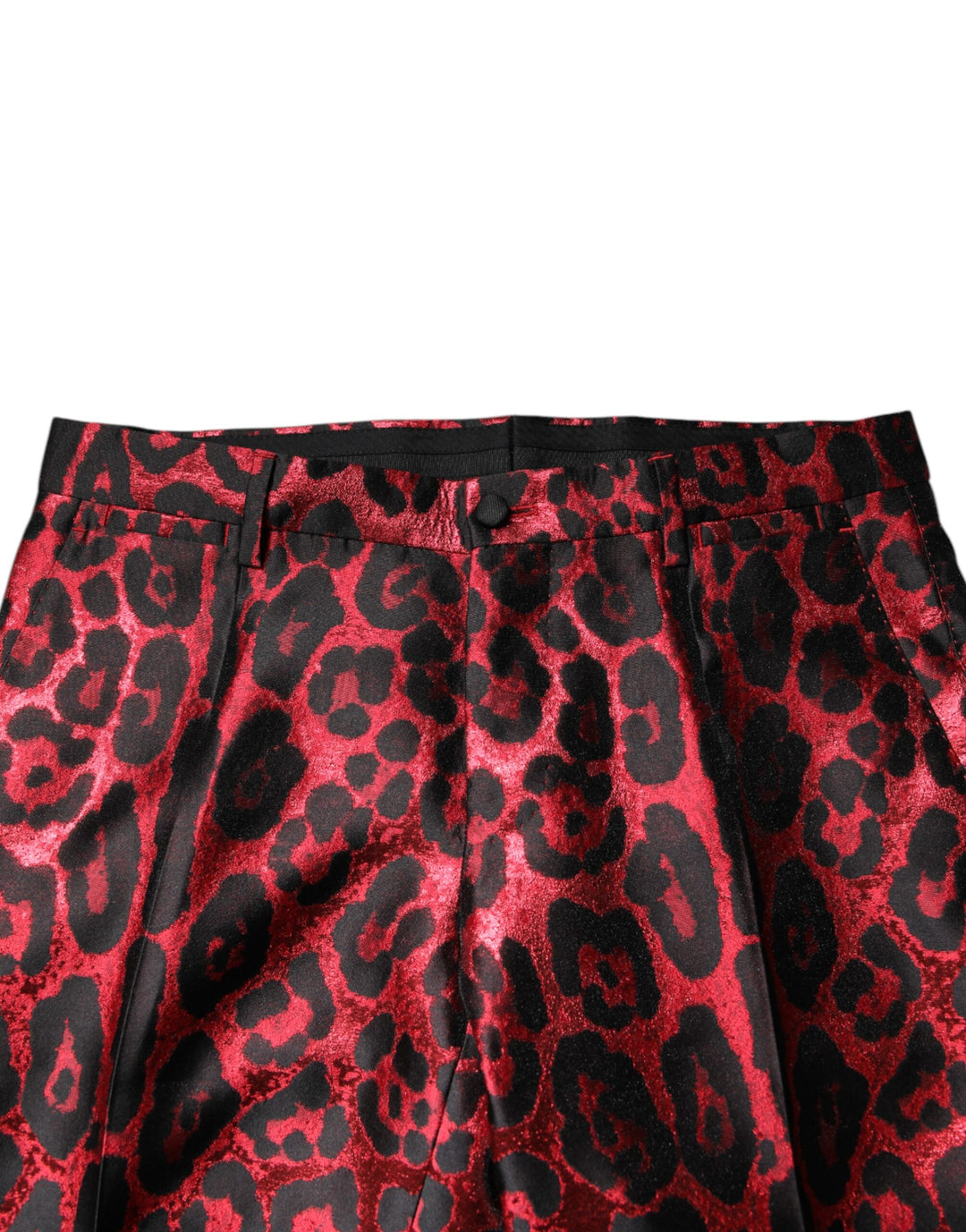 Dolce & Gabbana Roter Leopard Zweireiher 2 Stück Anzug