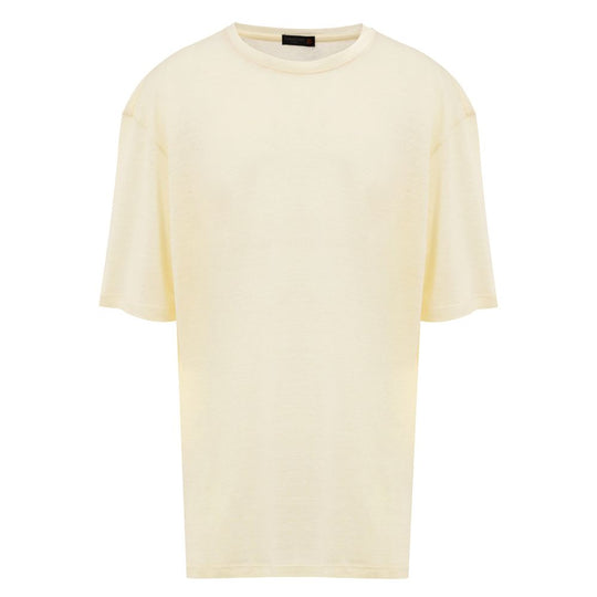 Corneliani T-Shirt aus gelbem Leinen