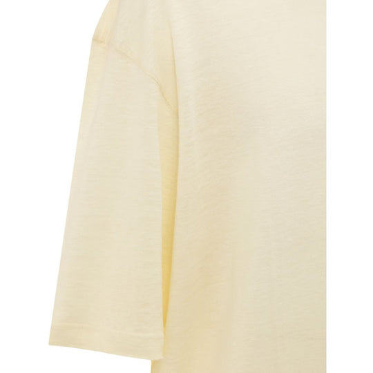 Corneliani T-Shirt aus gelbem Leinen