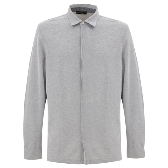 Corneliani Graues Baumwollhemd