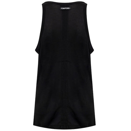 Tom Ford Schwarzes Seidentank-Top