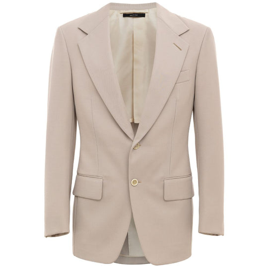 Tom Ford Beigefarbener Wollanzug &amp