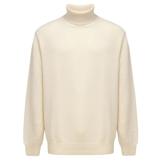 Cruciani Weißer Kaschmir-Rollkragenpullover
