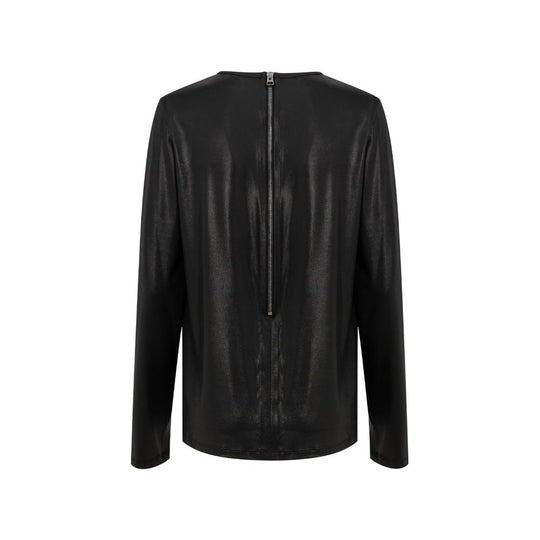 Tom Ford Schwarzes Viskose-Langarmshirt