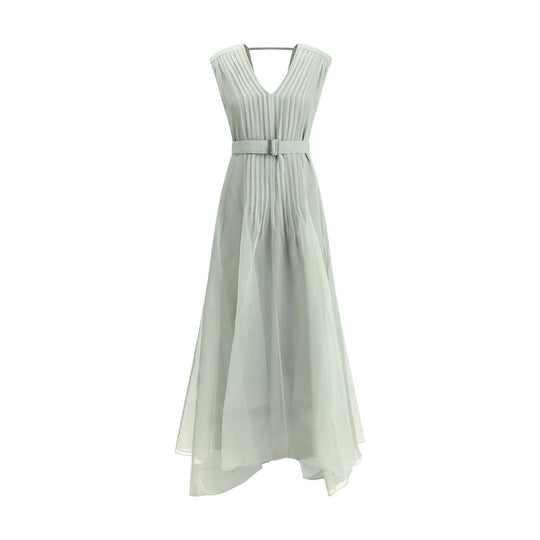 Brunello Cucinelli Langes Seidenkleid