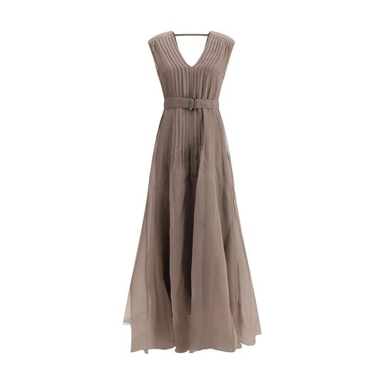 Brunello Cucinelli Langes Seidenkleid