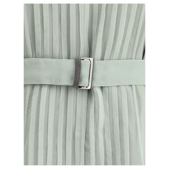 Brunello Cucinelli Langes Seidenkleid