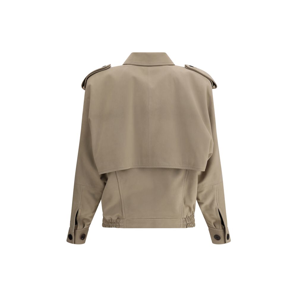 Saint Laurent Wildleder-Bomberjacke
