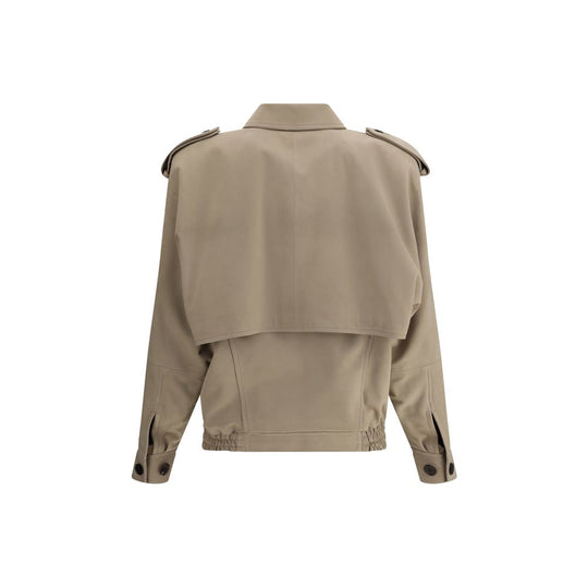 Saint Laurent Wildleder-Bomberjacke