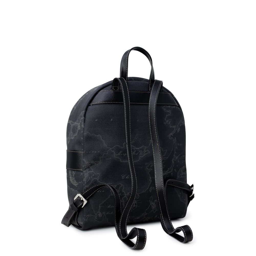 Alviero Martini Prima Classe Schwarzer Lederrucksack