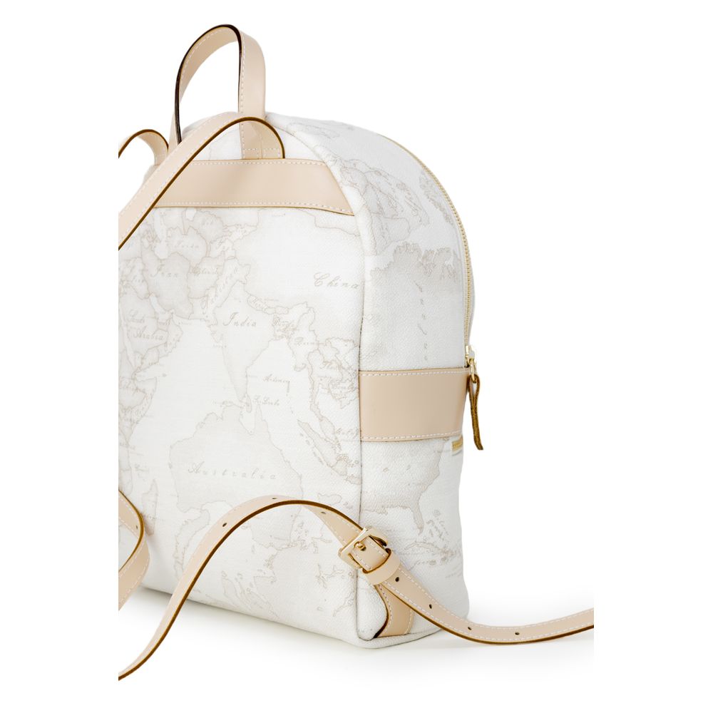 Alviero Martini Prima Classe Weißer Lederrucksack