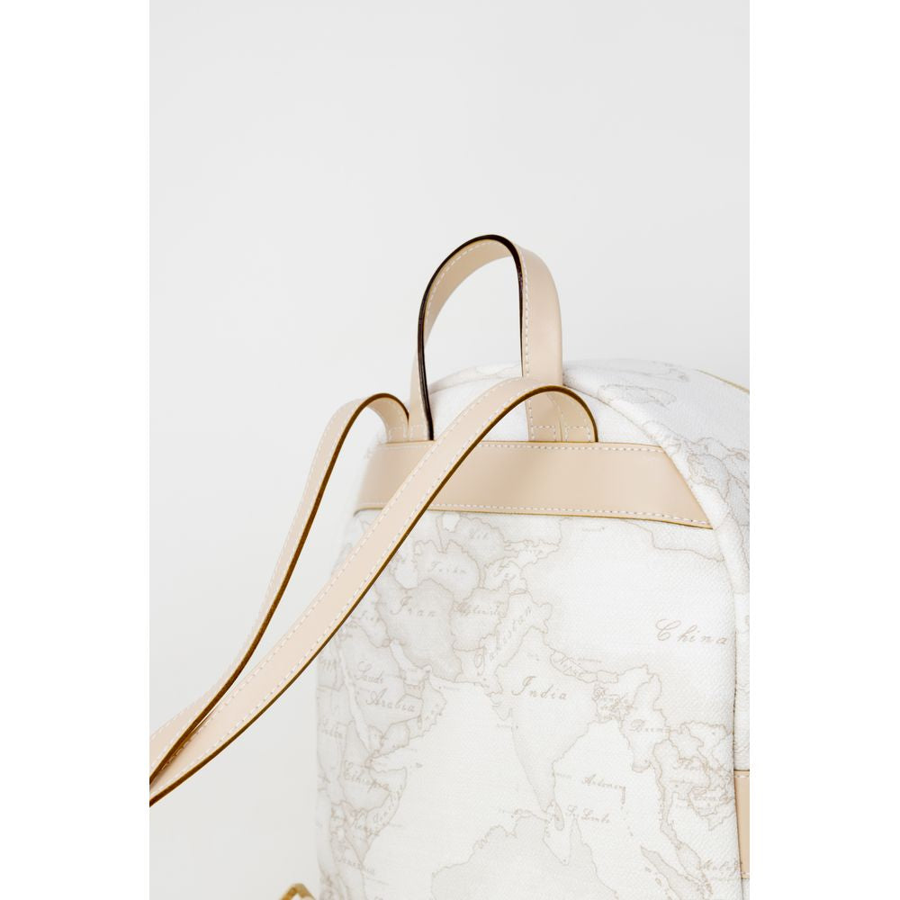Alviero Martini Prima Classe Weißer Lederrucksack