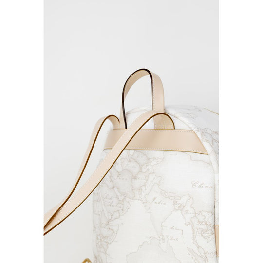 Alviero Martini Prima Classe Weißer Lederrucksack