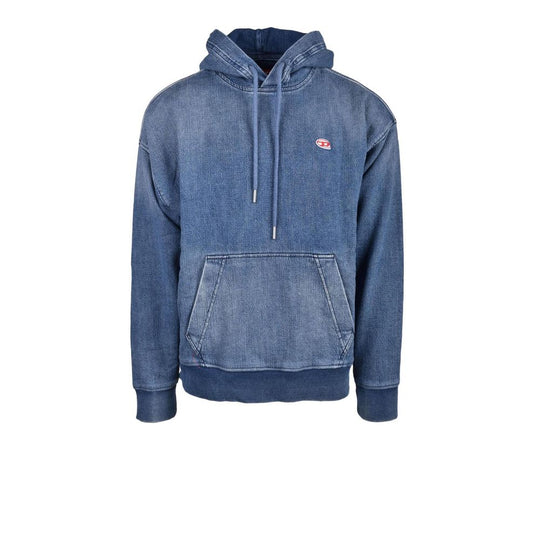 Diesel Blauer Baumwoll-Kapuzenpulli