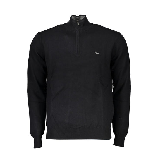 Harmont & Blaine Eleganter Pullover mit halbem Reißverschluss und Stickereidetails