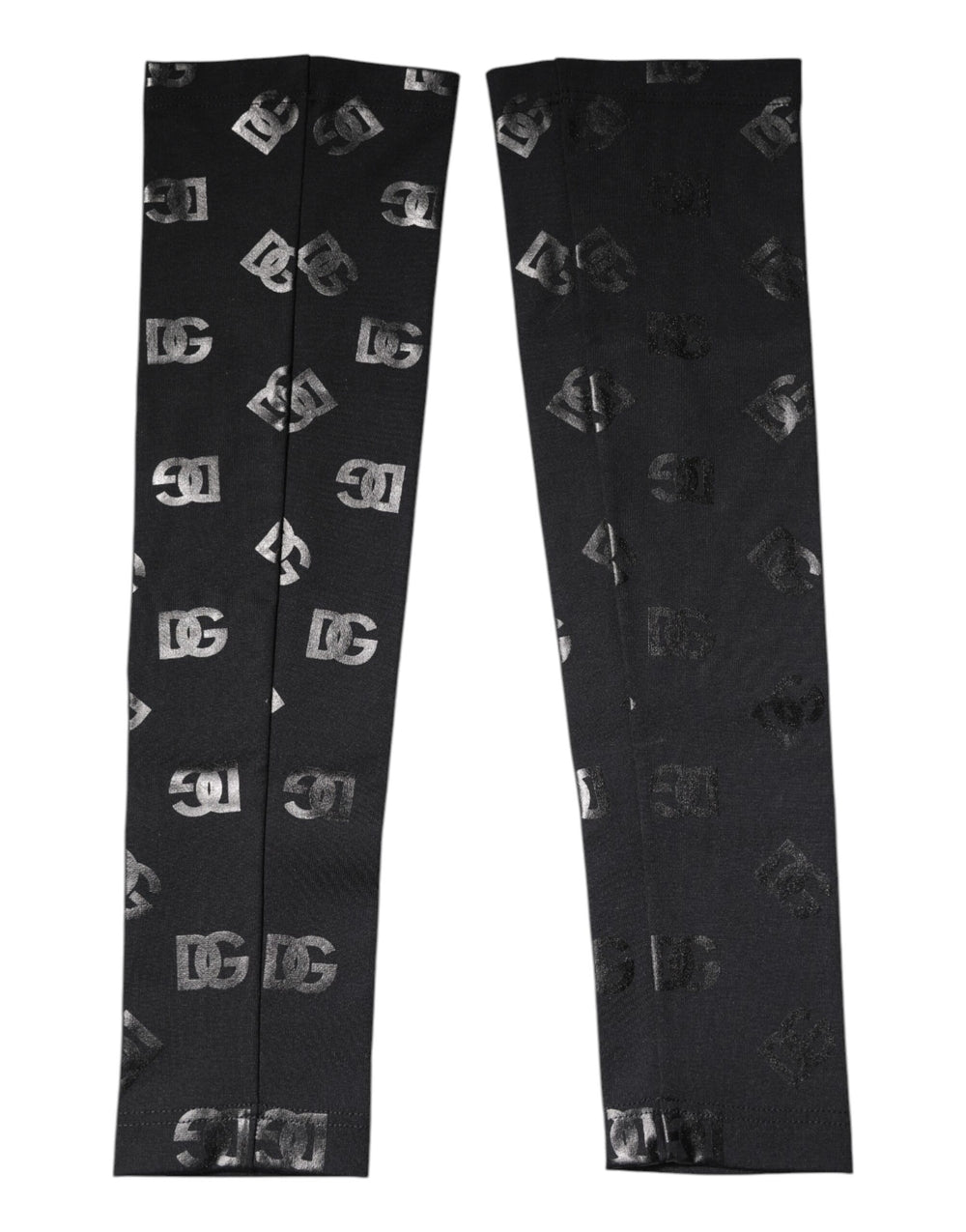 Dolce & Gabbana Schwarze DG-Logo-Monogramm-Wollstretch-Armstulpen