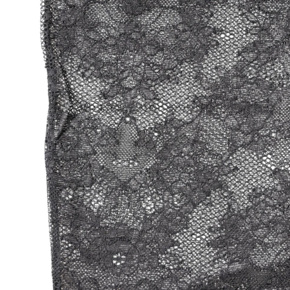 Dolce & Gabbana Schwarze florale Spitze Baumwoll-Stretchstrümpfe Socken