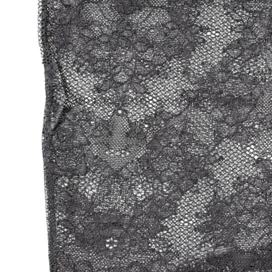 Dolce & Gabbana Schwarze florale Spitze Baumwoll-Stretchstrümpfe Socken